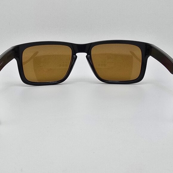 Oakley OO9102-98 Holbrook Matte Black Frame Polarized Bronze Lens Sunglasses - Picture 4 of 13